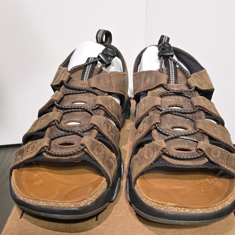 Keen Men's Dark Brown Leather Sandals